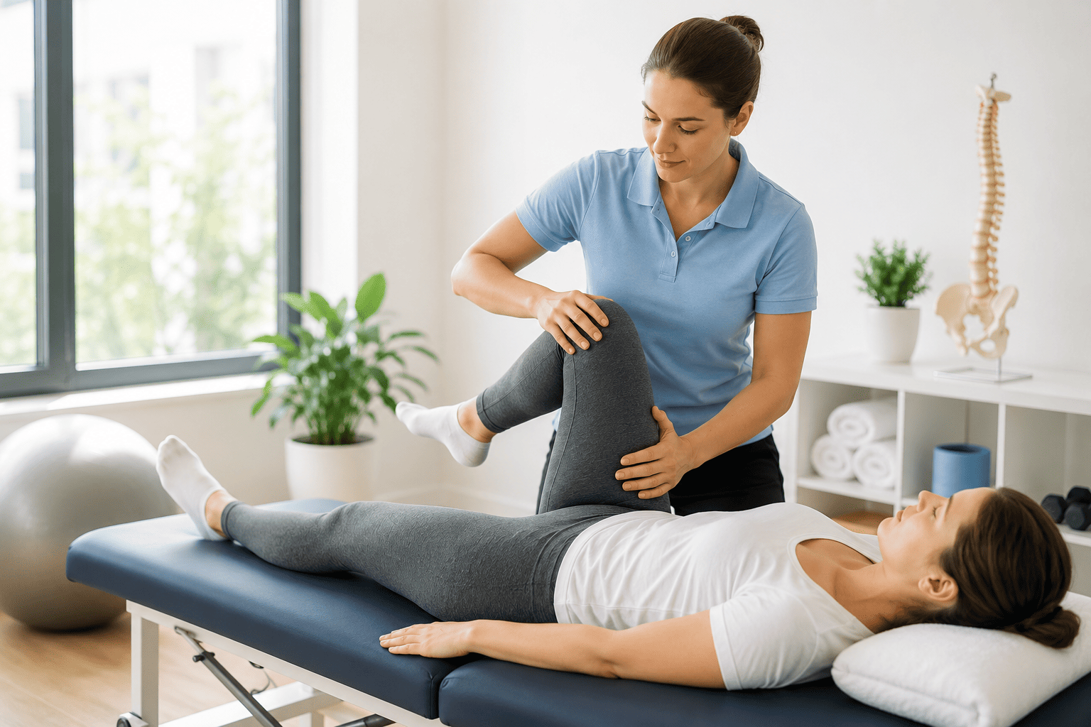 Allied-health professional in their clinic — accounting for physiotherapists and RMTs.